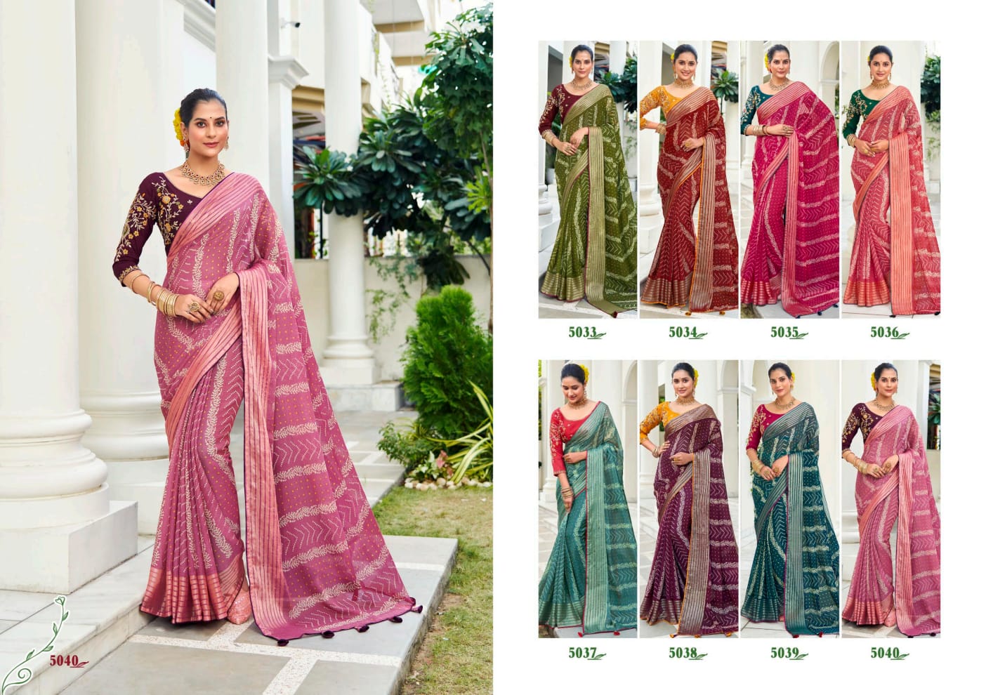 Abhijeet 2 By 5D Designer Printed Chiffon Saree Catalog